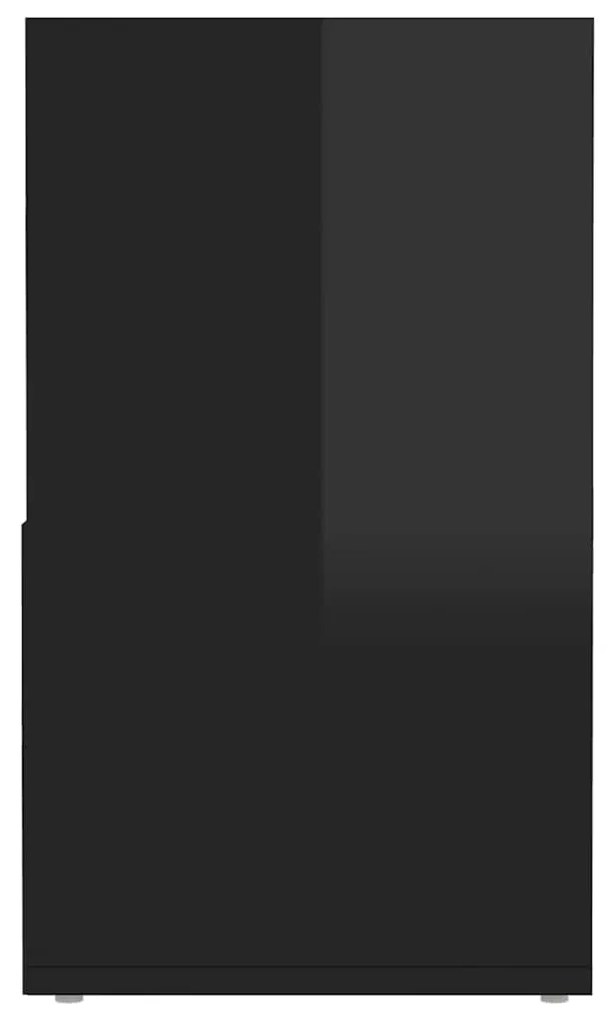 Móvel de TV 149x30x52 cm derivados de madeira preto brilhante