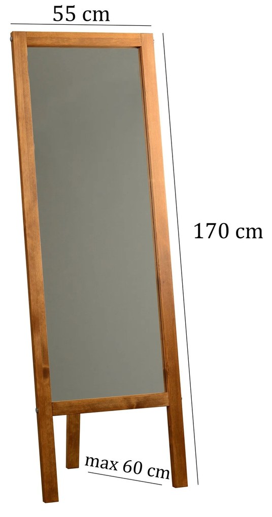 Espelho Cheval A42 – Carvalho – 55 cm x 170 cm