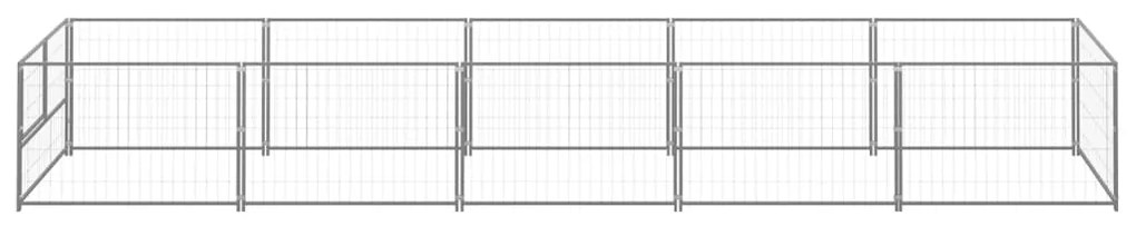 Canil para cães 5 m² aço prateado