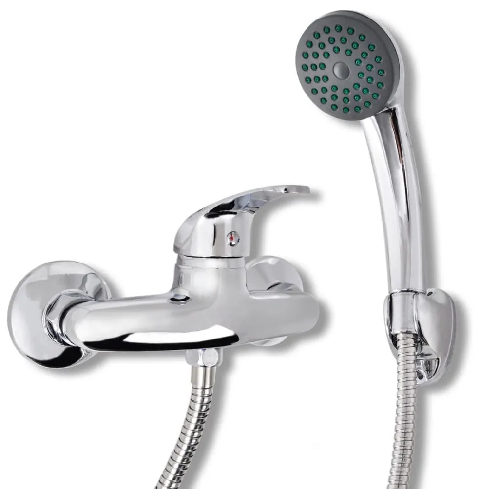 vidaXL Conjunto chuveiro torneira monocomando cromado
