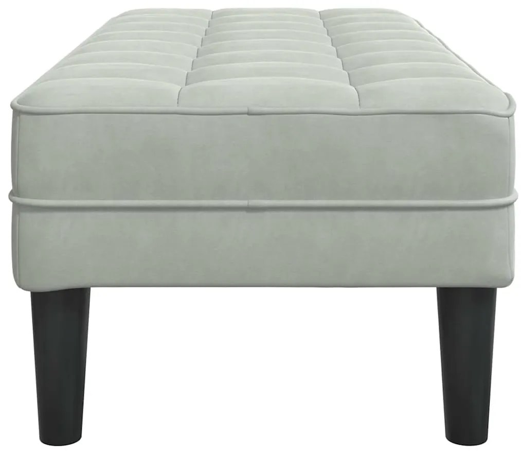 Banco vidaXL Cinza Claro 113 cm Veludo