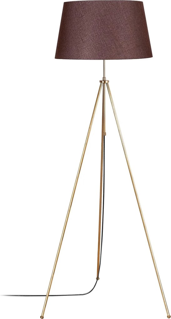 Candeeiro de Pé Tripod – Castanho – 65 x 65 cm, Altura 165 cm
