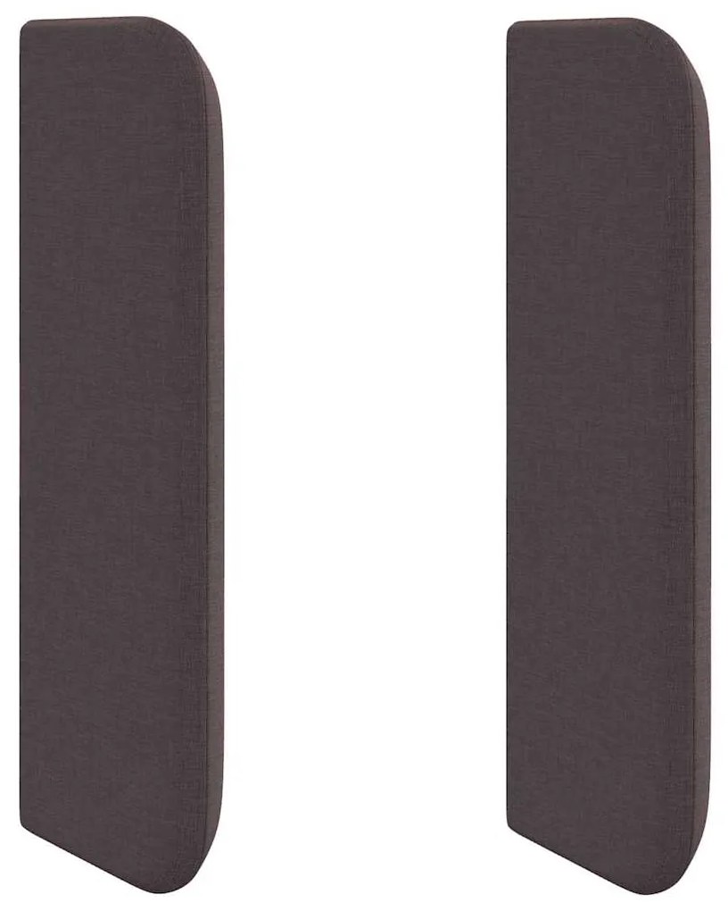 Arestas de Cabeceira 2 pcs Quadradas de Tecido Castanho Escuro