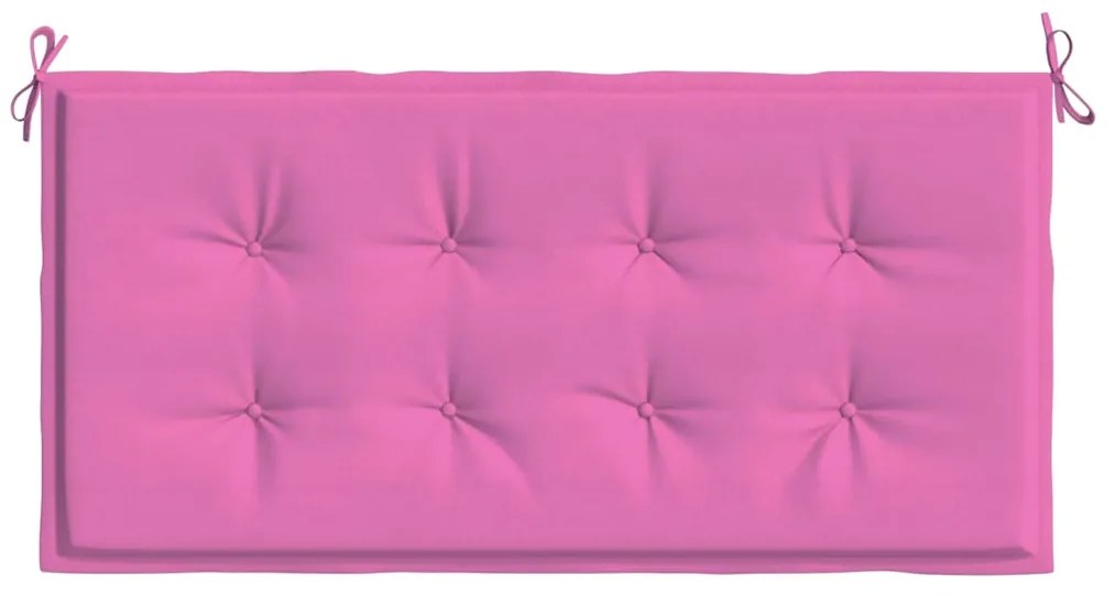 Almofada para Banco de Jardim Rosa 120x50x4 cm Tecido Oxford