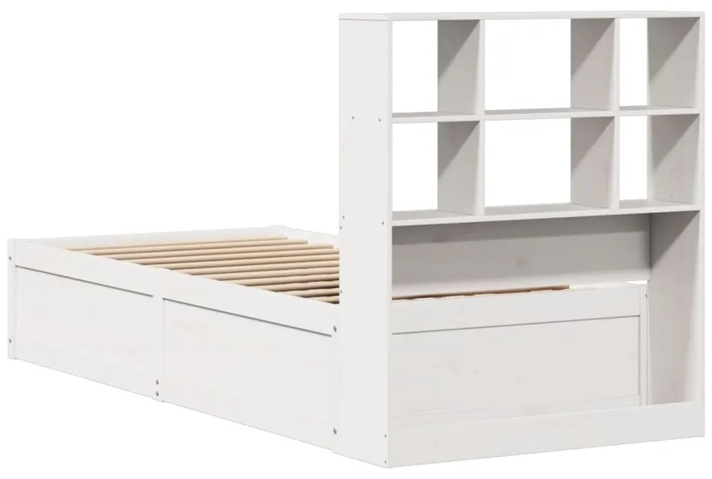 Cama sem colchão 90x190 cm madeira de pinho maciça branco