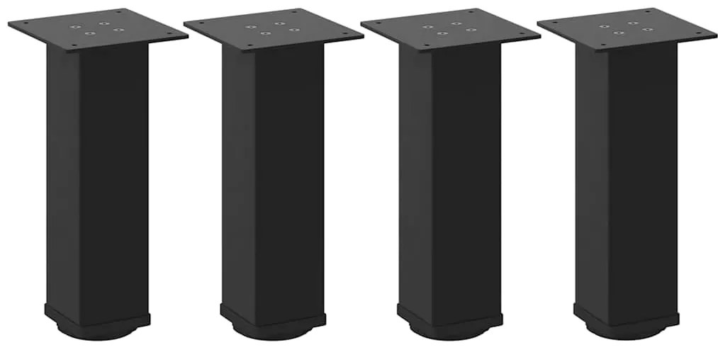 Pés para mesa de centro 4 peças, preto, 42-44 cm, aço