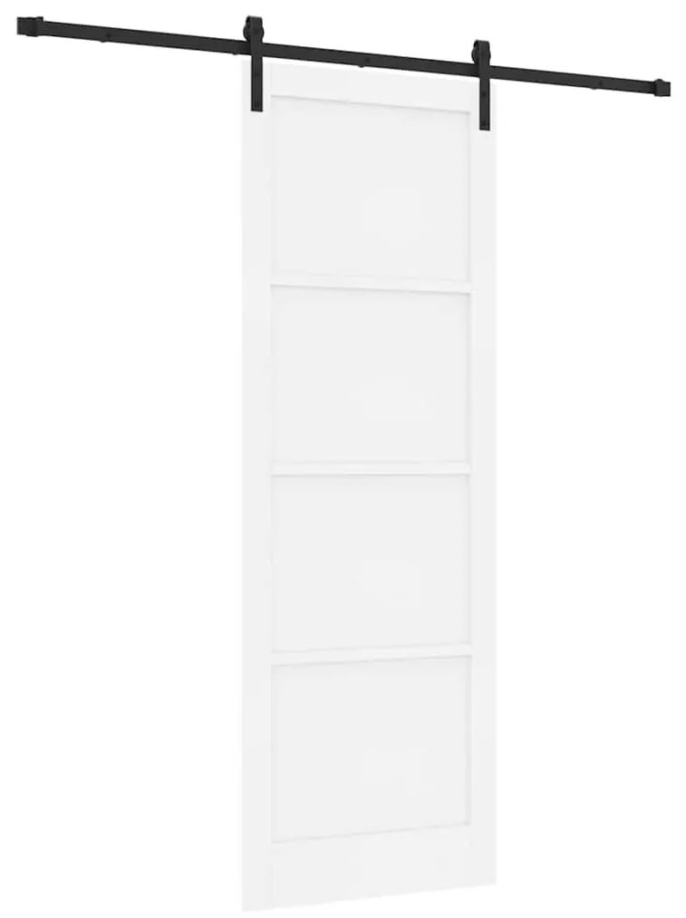 porta deslizante vidaXL com conjunto de ferragens Branca 83x232 cm Mad