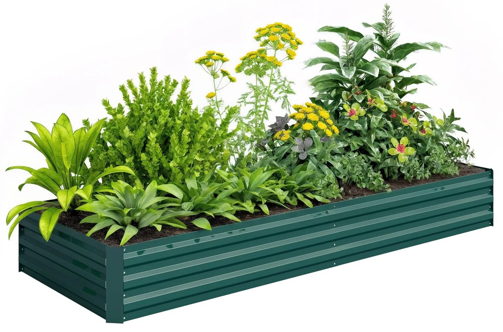 Caixa de Plantio de Aço Galvanizado Horta para Cultivar Plantas Flores