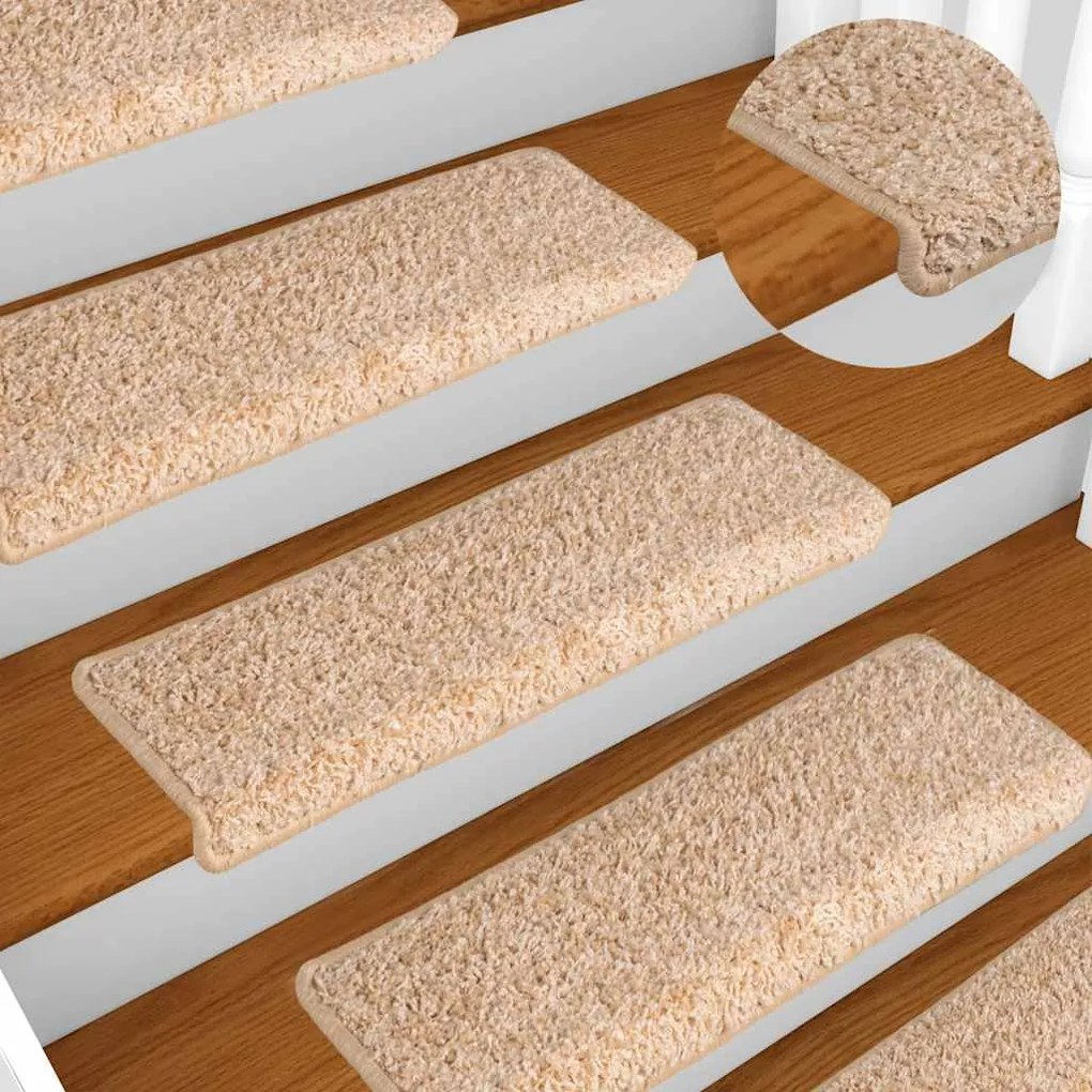 Tapetes de escadas 30 pcs 65x21x4 cm dourado