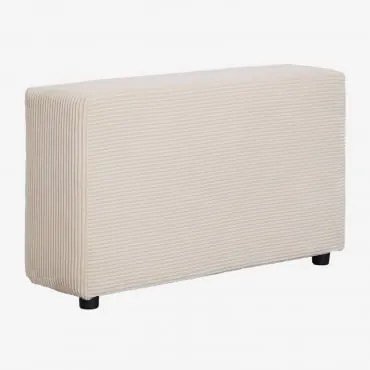 Apoio De Braço Direito Alto ↑65 Cm Para Sofá Modular Bruna Linho Veludo Bege Linho - Sklum