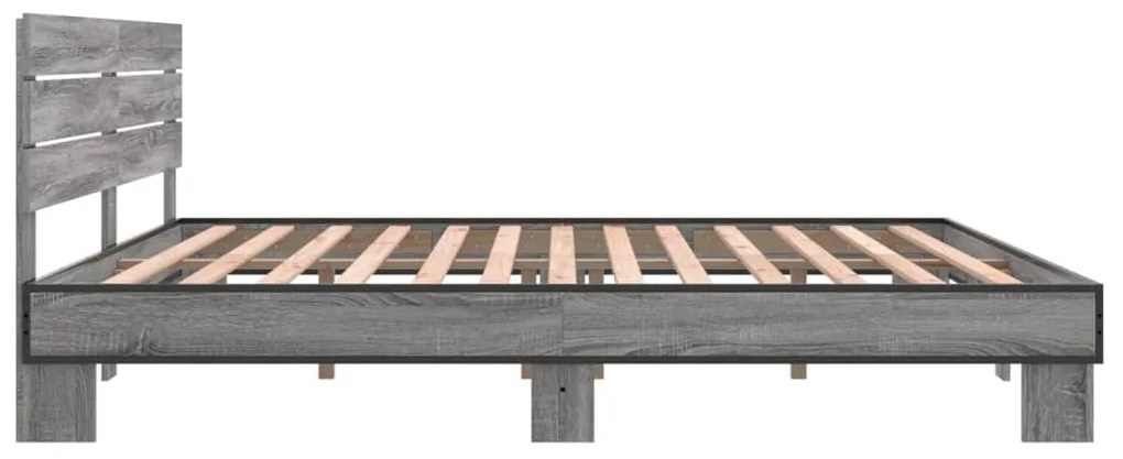 Estrutura de cama 200x200 cm derivados madeira/metal