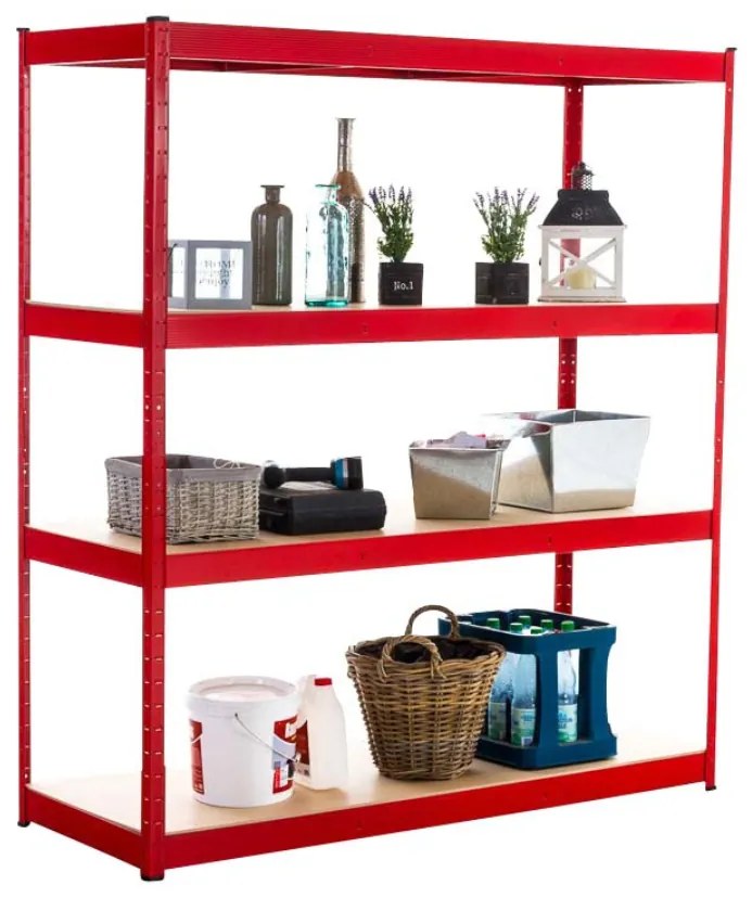 Estante para cargas pesadas 160 x 60 x 180 Vermelho