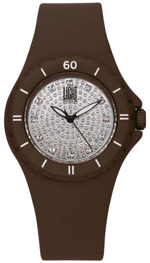 Relógio Feminino Light Time Silicon Strass (ø 36 mm)