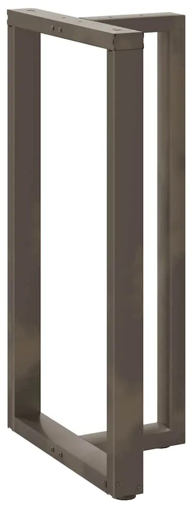Pés de mesa de bar em forma de T, 2 peças, preto, 60x35x(110-111) cm,