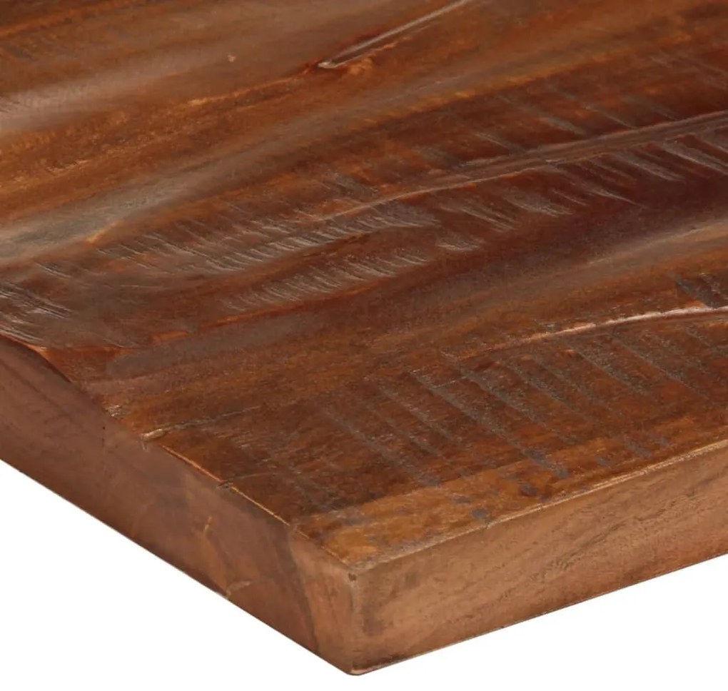 Tampo de mesa retangular 60x50x2,5 cm madeira recuperada maciça