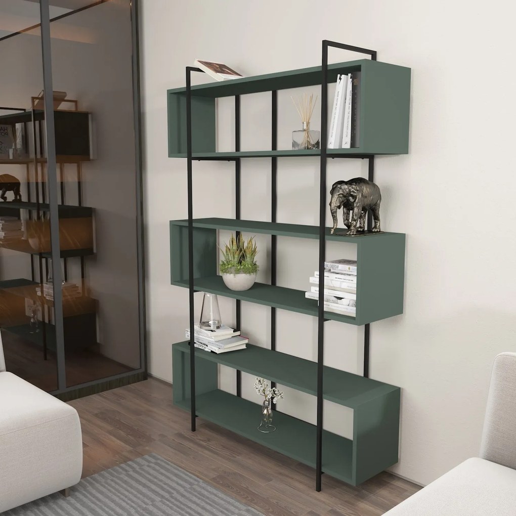 Estante Bruti – Verde e Preto – 120x180x29,6 cm