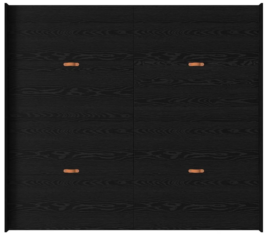 Estrado de cama com arrumação Carvalho preto 180 x 200 cm