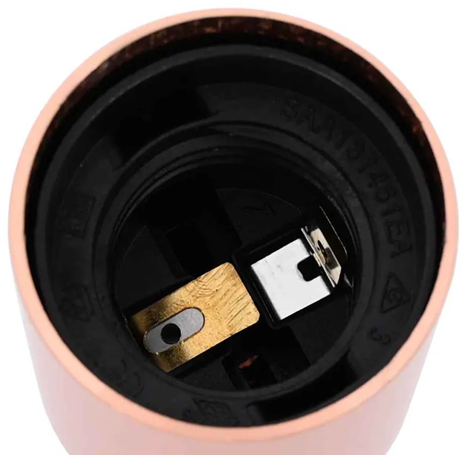 Casquilhos de lâmpadas 2 pcs rosa dourado E27