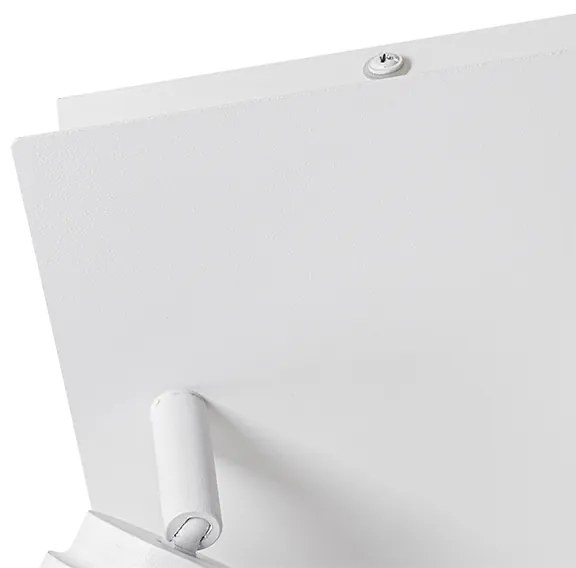 Foco de banheiro moderno branco quadrado 2 luzes IP44 - Ducha Moderno