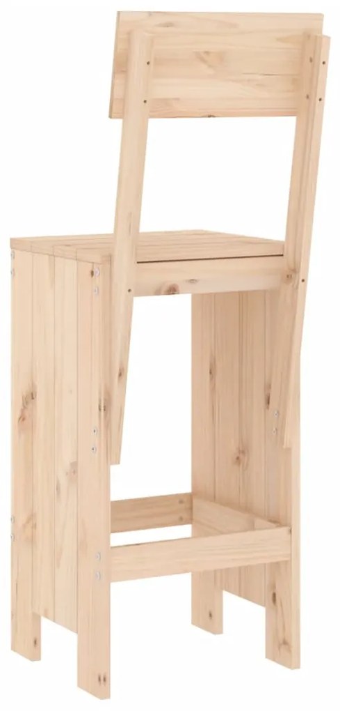 Cadeiras de bar 2 pcs 40x48,5x115,5 cm madeira de pinho maciça