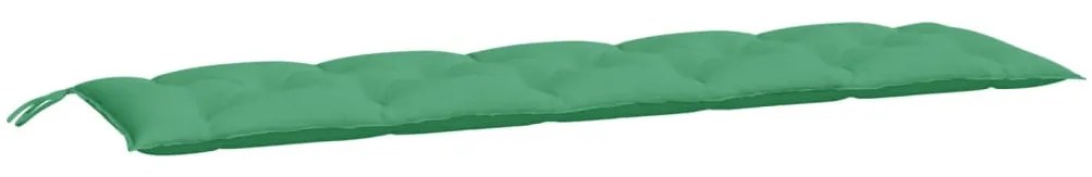 Almofadões banco jardim 2 pcs 180x50x7cm tecido oxford verde