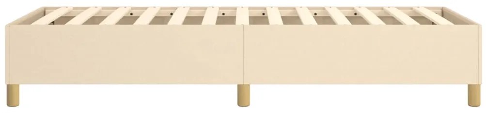 Estrutura de cama sem colchão 90x190 cm tecido creme