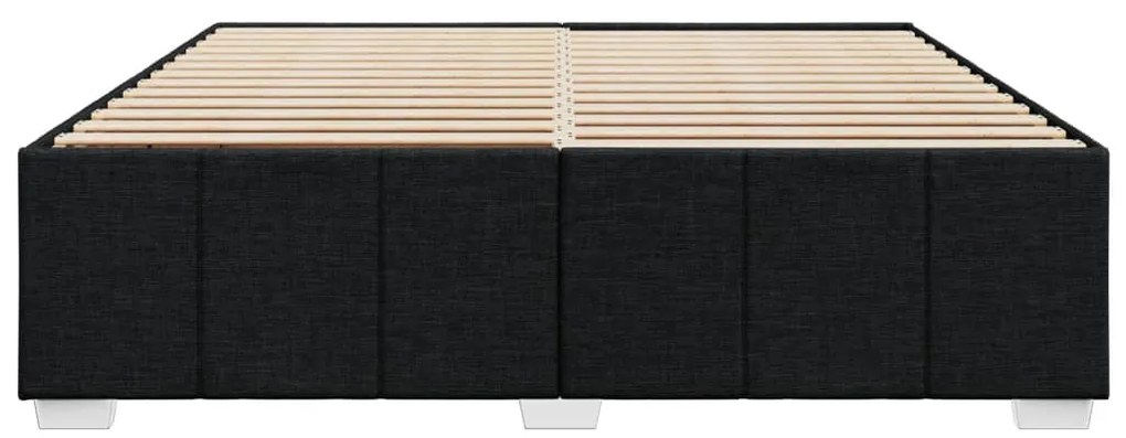 Estrutura de cama sem colchão 180x200 cm tecido preto