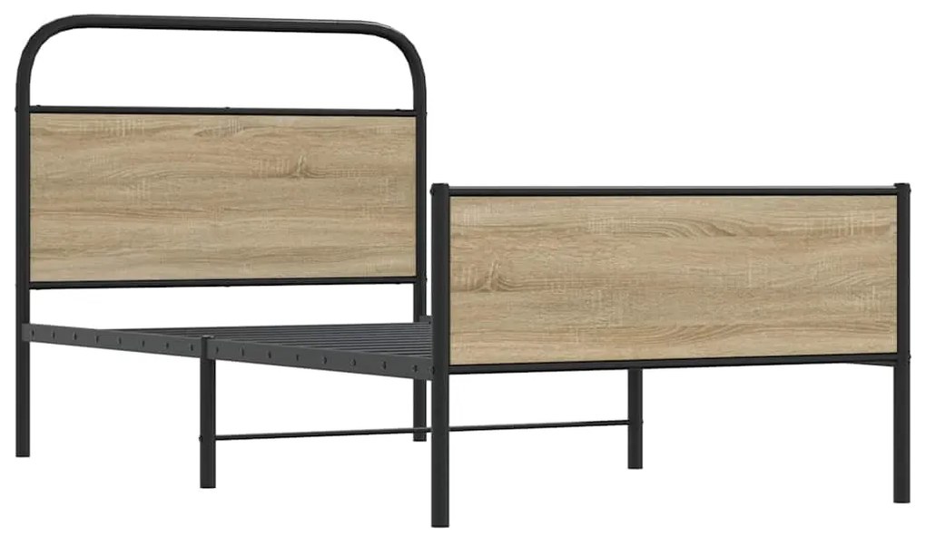 Estrutura cama s/ colchão derivados de madeira carvalho sonoma