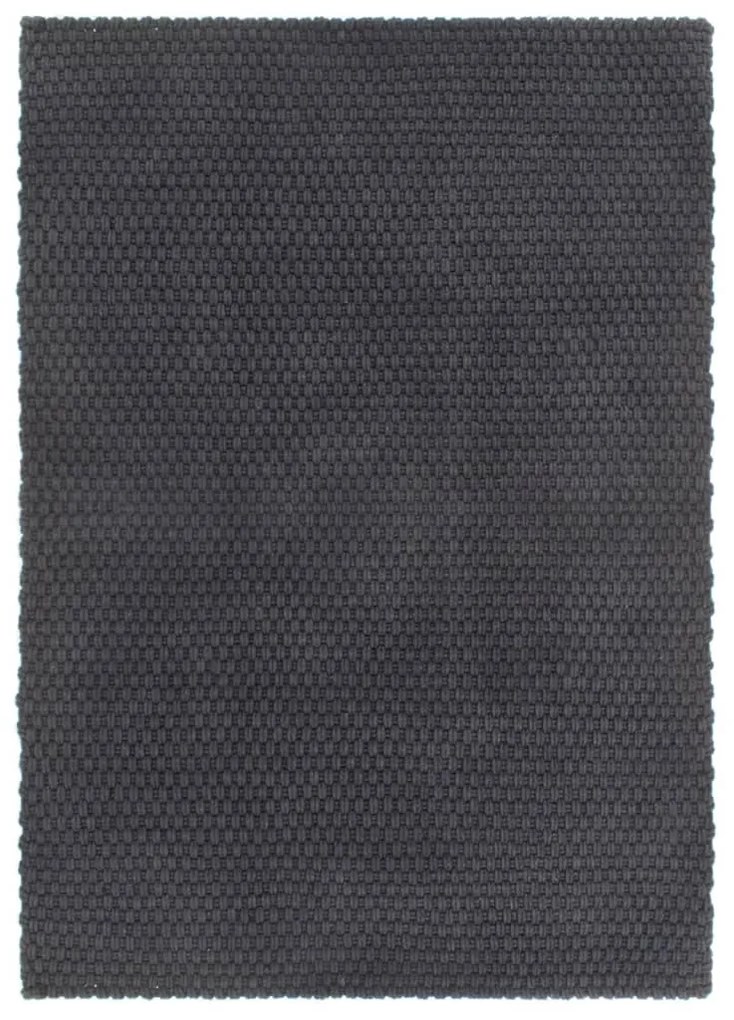 vidaXL Tapete retangular 160x230 cm algodão antracite