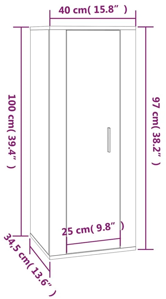 2 pcs conjunto móveis de TV derivados de madeira branco