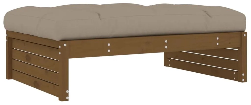 Apoio de pés para jardim 120x80 cm pinho maciço castanho-mel