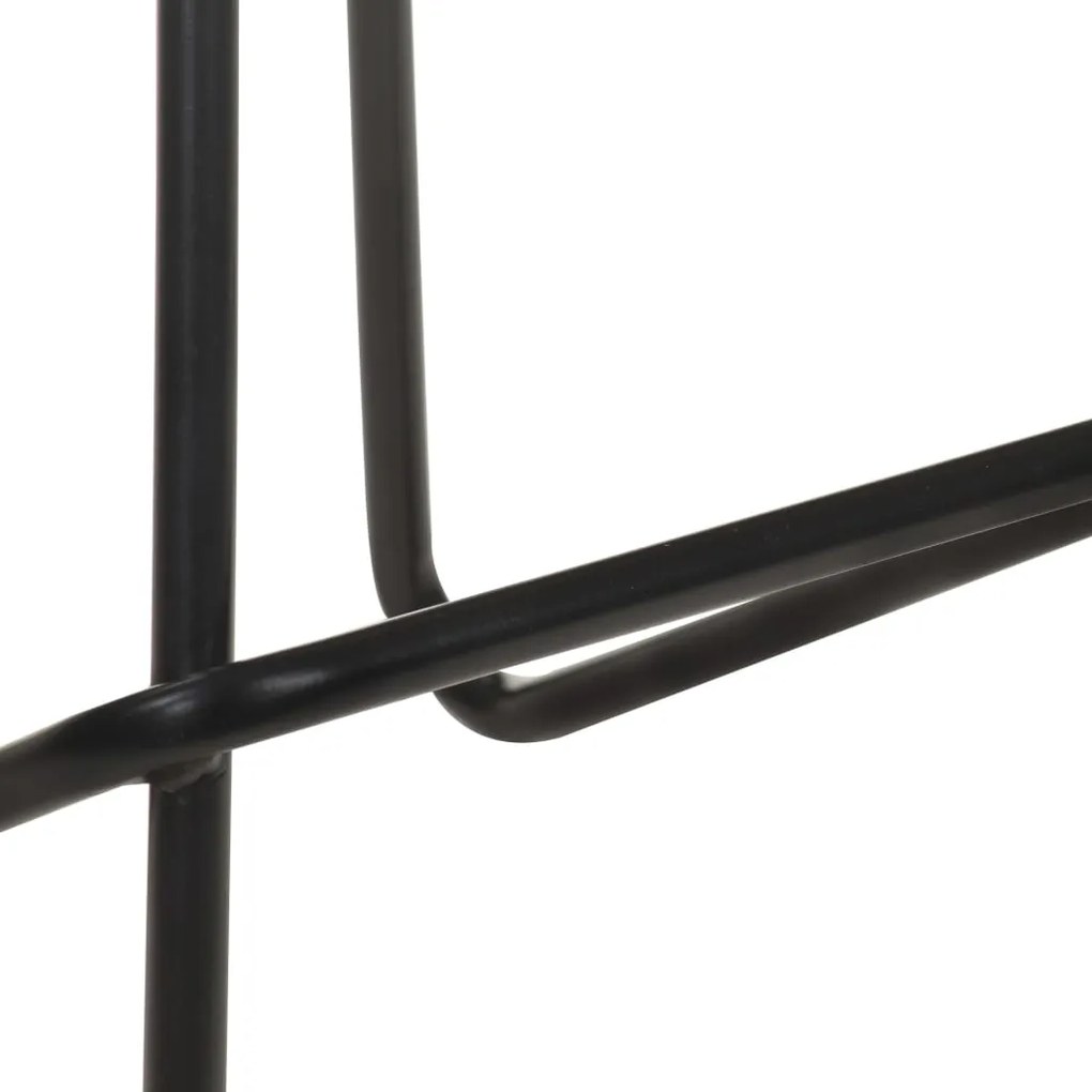 Bancos de bar 4 pcs couro genuíno preto