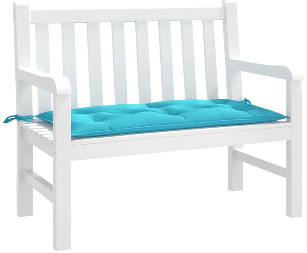 Almofadão p/ banco de jardim 110x50x7 cm tecido turquesa