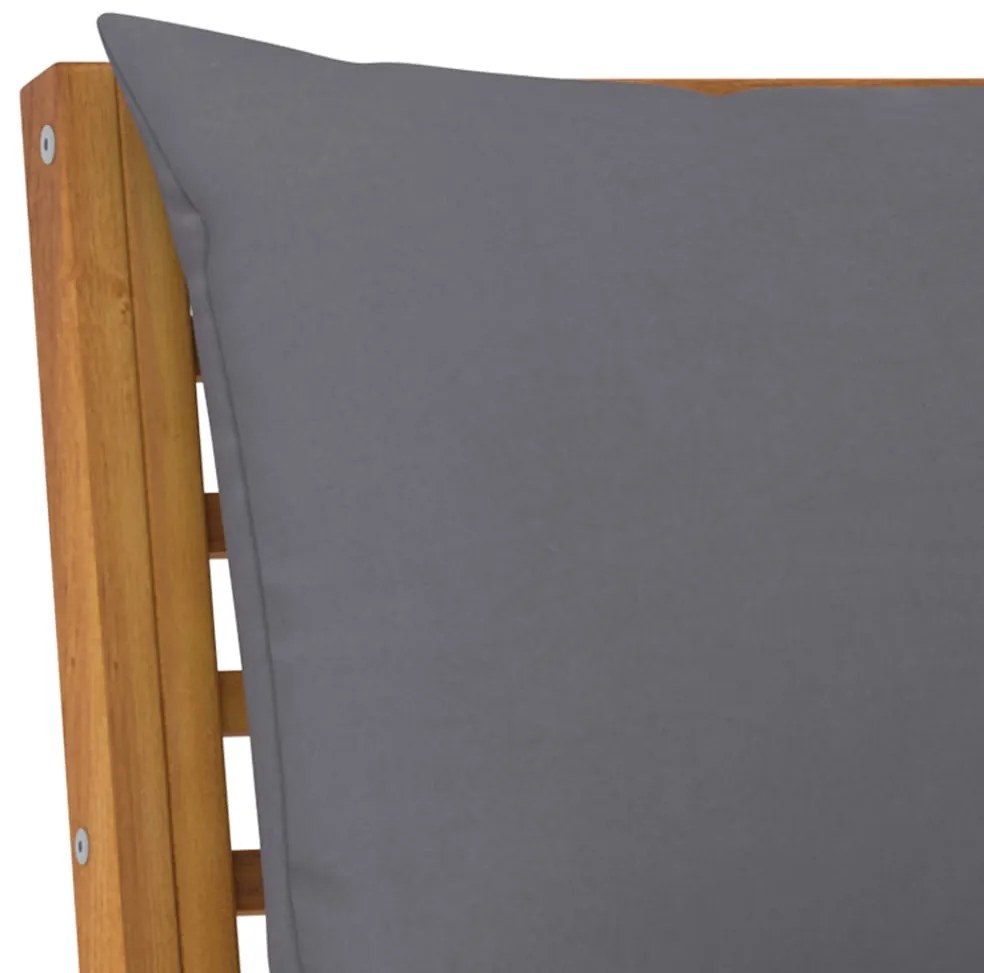 5 pcs conjunto lounge de jardim c/ almofadões acácia maciça