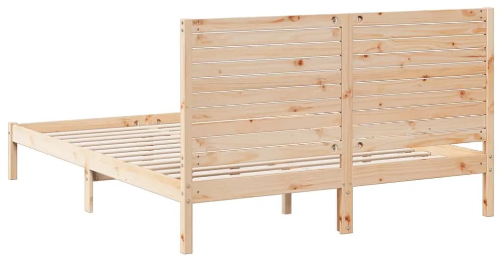 Cama extra longa sem colchão 140x210 cm madeira maciça