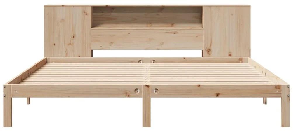 Cama com estante sem colchão 200x200 cm pinho maciço