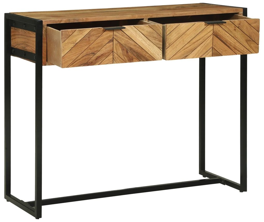 Mesa Console 90x35x75 cm Madeira Maciça Acácia