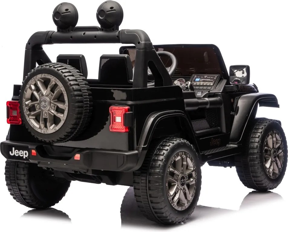 JIPE elétrico para Crianças Jeep Wrangler Rubicon LIFT  24V 4x4, Rodas de espuma EVA Preto