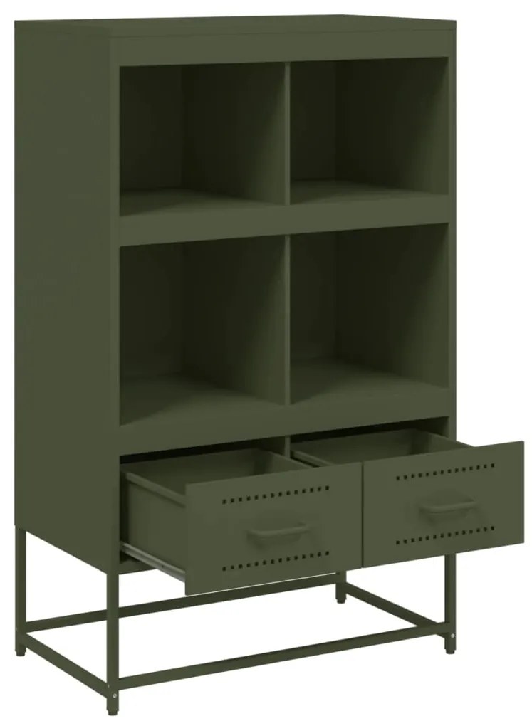 Móvel alto 68x39x111,5 cm aço verde azeitona