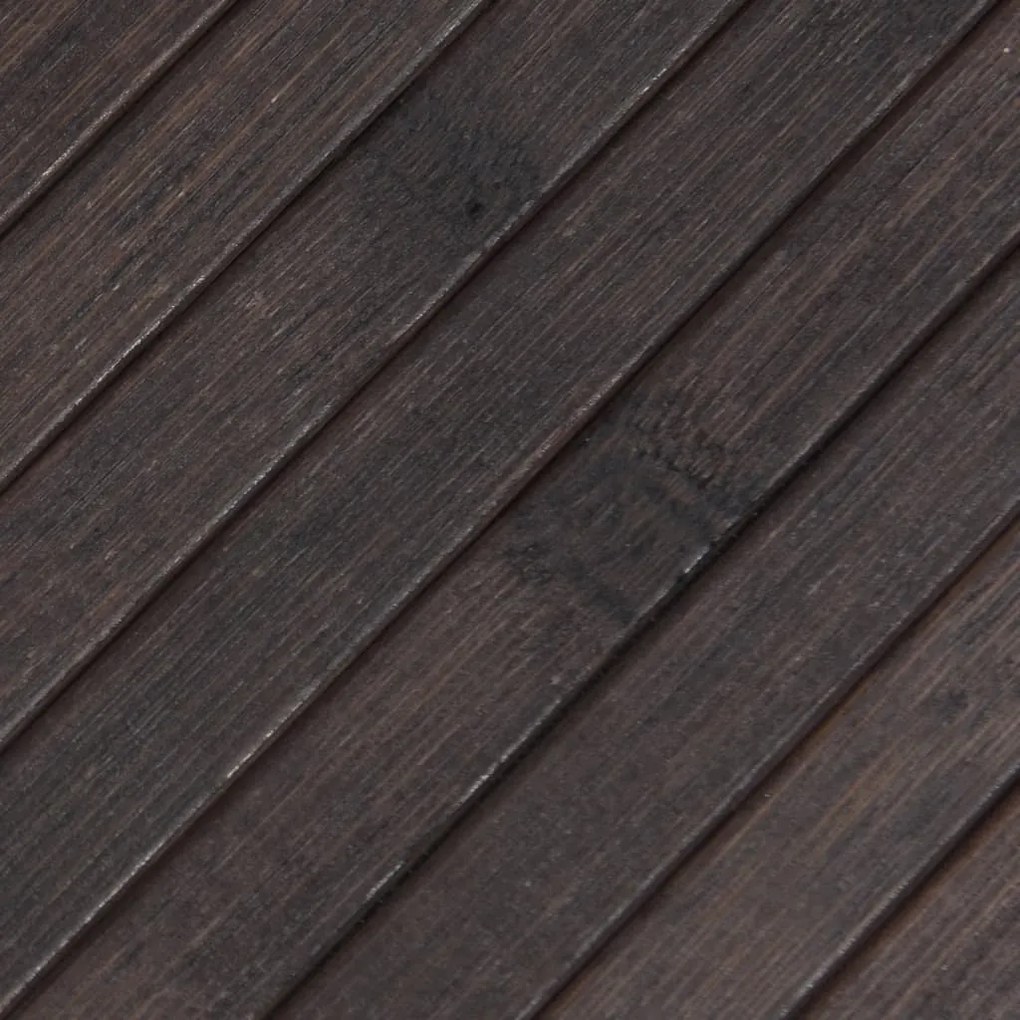 Tapete retangular 100x200 cm bambu castanho-escuro