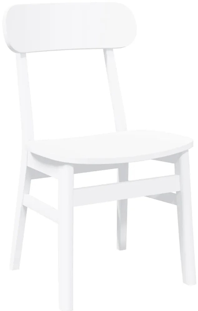 Cadeiras de jantar 2 pcs madeira de seringueira maciça branco