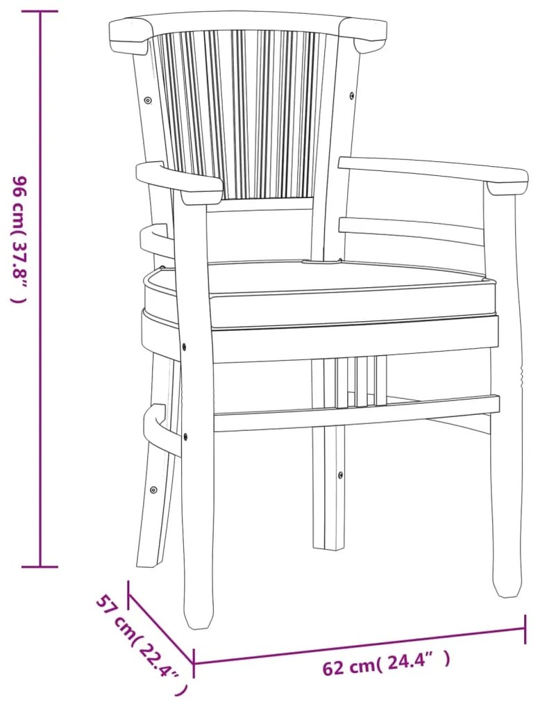 Conjunto de jantar para jardim 7 pcs madeira de teca maciça