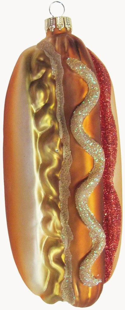 Ornamento de Natal pintado à mão Hot Dog