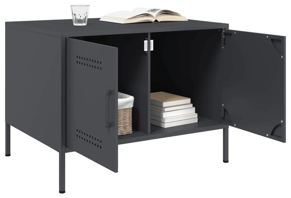 Mesa de centro 68x50x50,5 cm aço antracite