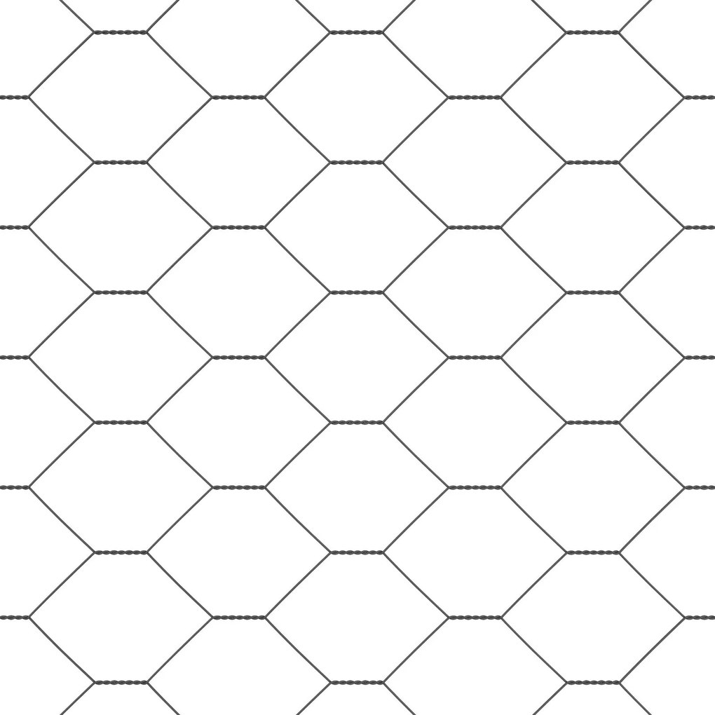 Postes de Cerca vidaXL 11 pcs U-Channel Cinza 60 cm Aço, Cerca Hexagon