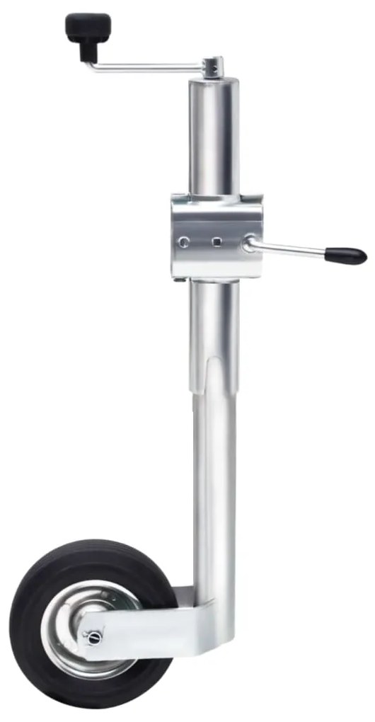 152237 vidaXL Roda jockey p/ reboque c/ braçadeira de divisão aço galvanizado