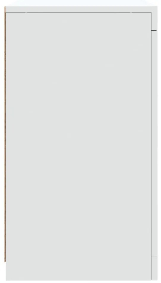 Aparador com luzes LED 202x37x67 cm branco
