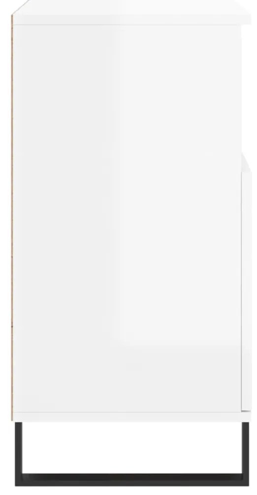 Aparadores 3 pcs derivados de madeira branco brilhante