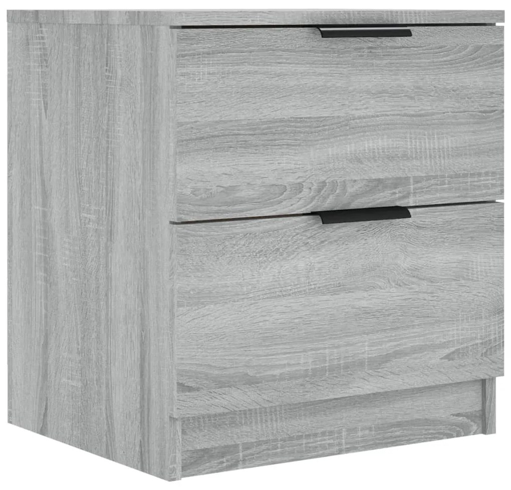 Mesa de cabeceira 2 pcs derivados de madeira cinzento sonoma
