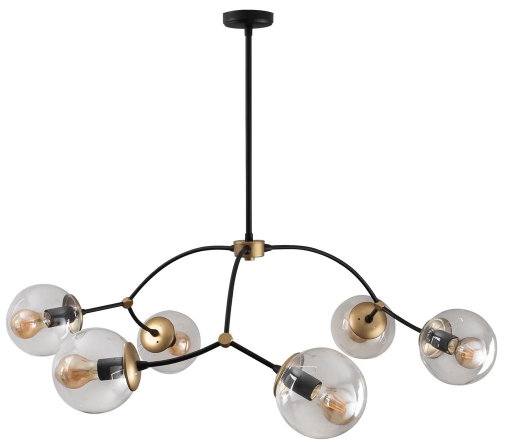 Candeeiro de Teto Kromozom – Preto – 90 x 90 cm